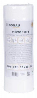 Törlőkendő, univerzális, 25 db, 23x39cm, DONAU "Home", fehér