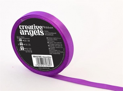 Szatén szalag, 12 mm x 32 m, lila