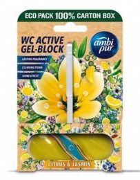 WC tisztító blokk, 45 g, AMPI PUR, citrus és jázmin